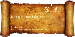 Weigl Adrián névjegykártya